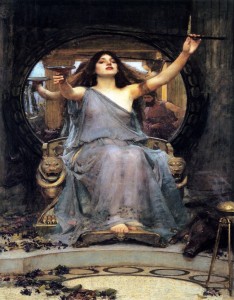 Circe offering the cup to Odysseus. J. W. Waterhouse
